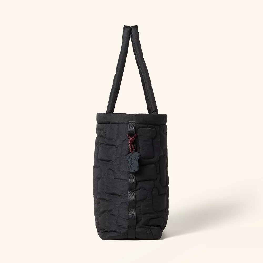 New! Woolrich x Target Quilted Sheep Tote Bag Black Purse / Handbag w/ Charm NWT - Picture 5 of 7